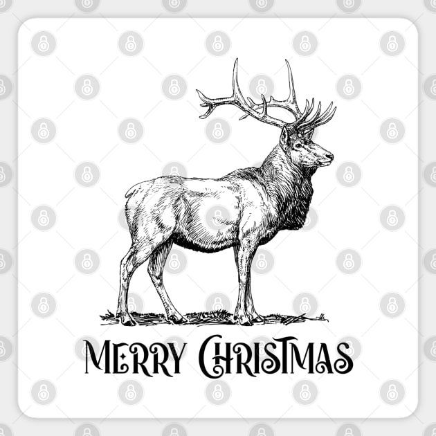 Christmas Deer Magnet by Biophilia